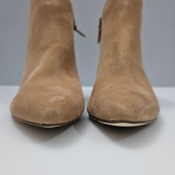 NEW Cole Haan Elyse Ankle Bootie Size 10 Blush Tan Suede Block Heel Pointed Toe - Picture 6 of 14